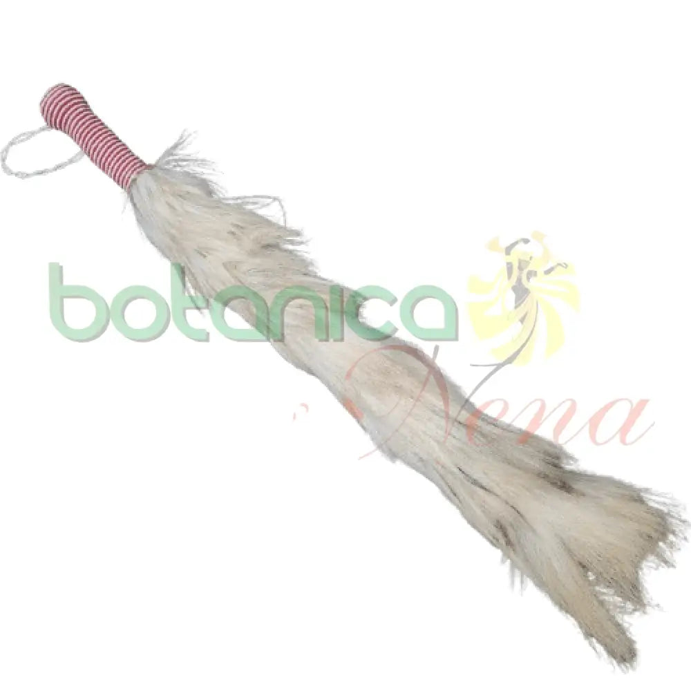 Eruke IFA - Cola Blanca con mango forrado en cuentas para Shango 26" a 29" Alto Aproximado - Botanica Nena