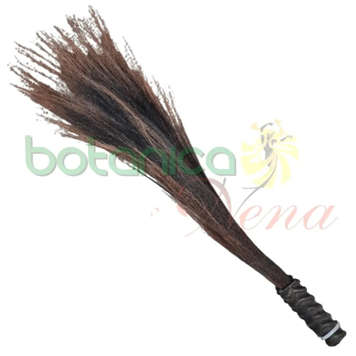 Eruke o Cola de Caballo Natural negra con mango Aprox 54" Largo - Botanica Nena