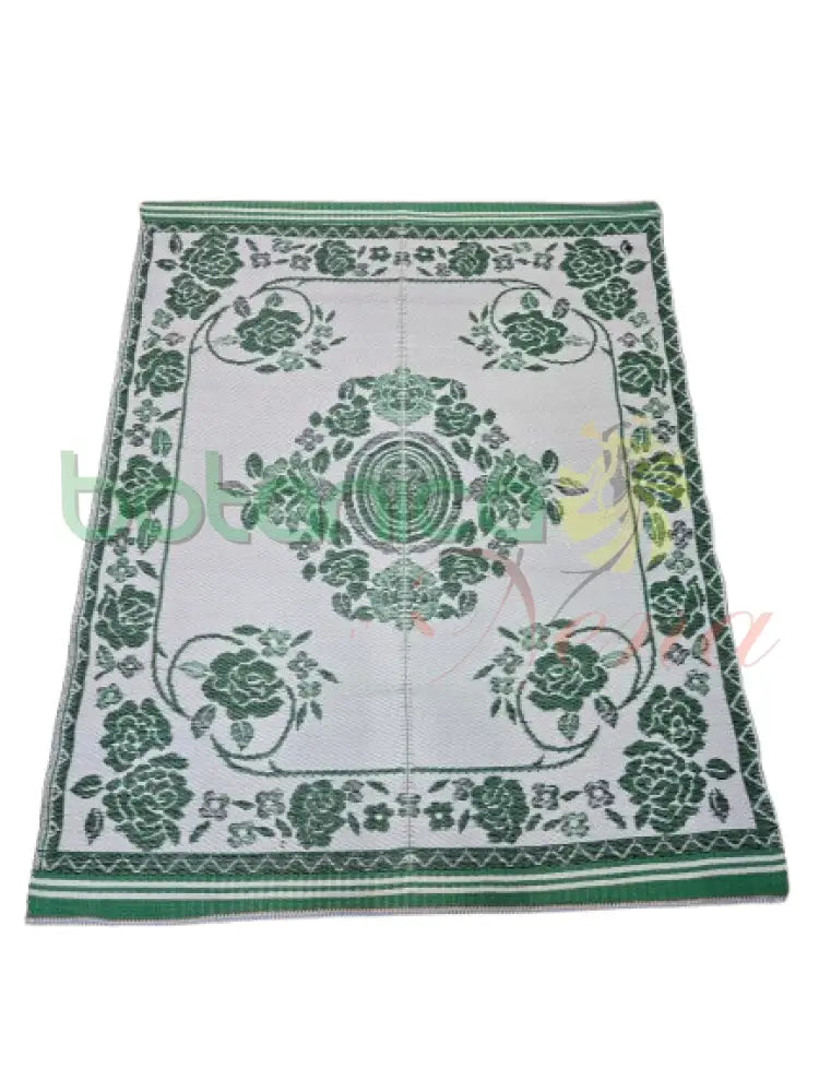 Estera De Santo Grande Oggun verde con negro y blanco