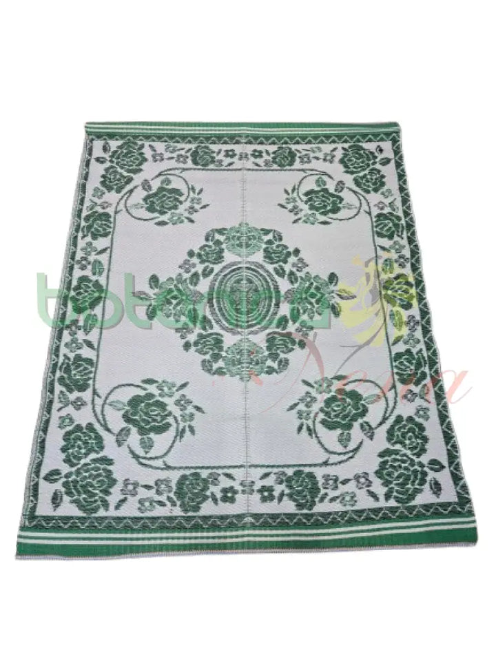 Estera De Santo Grande Oggun verde con negro y blanco