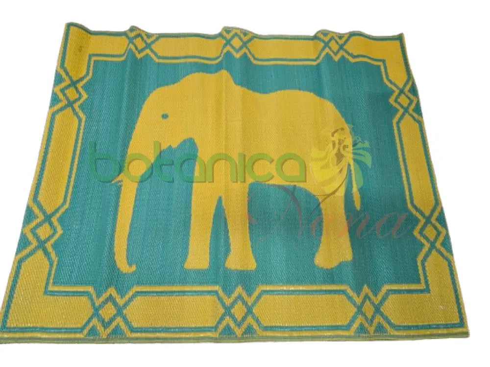 Estera De Santo Grande Orula verde y amarilla