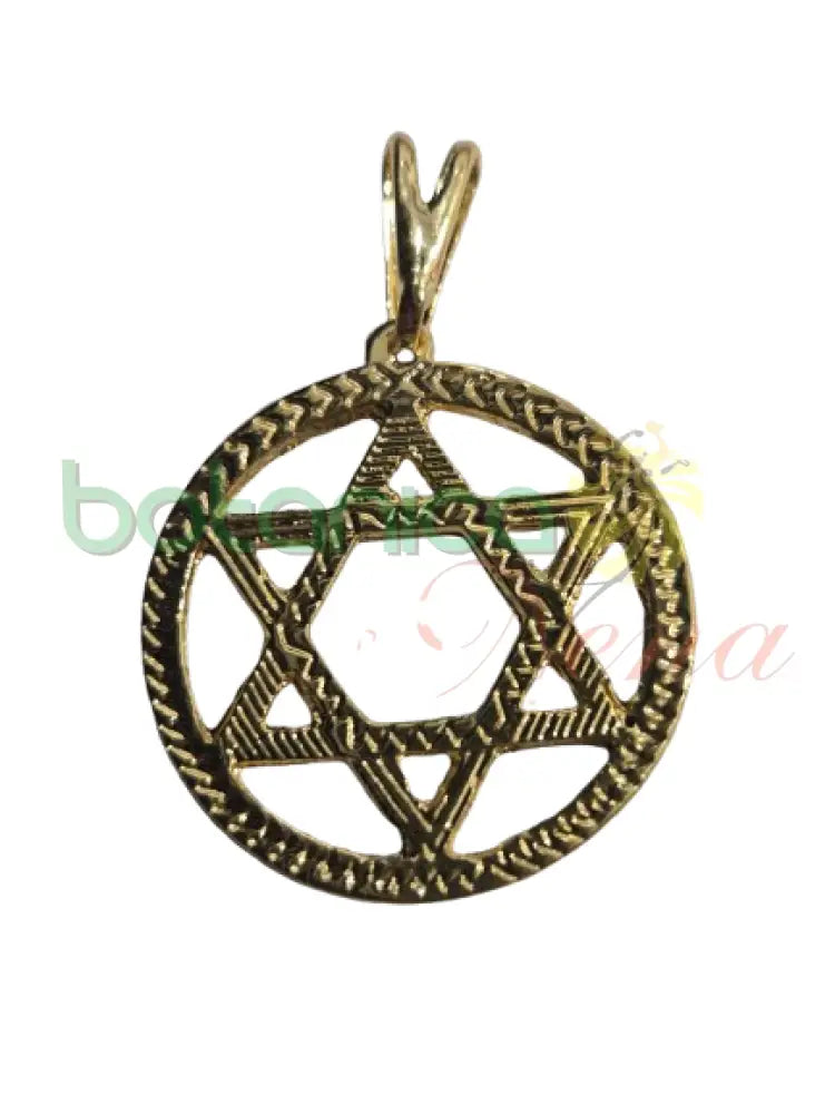 Estrella de David Baño Oro y Plata 1’’H Bano de oro plano