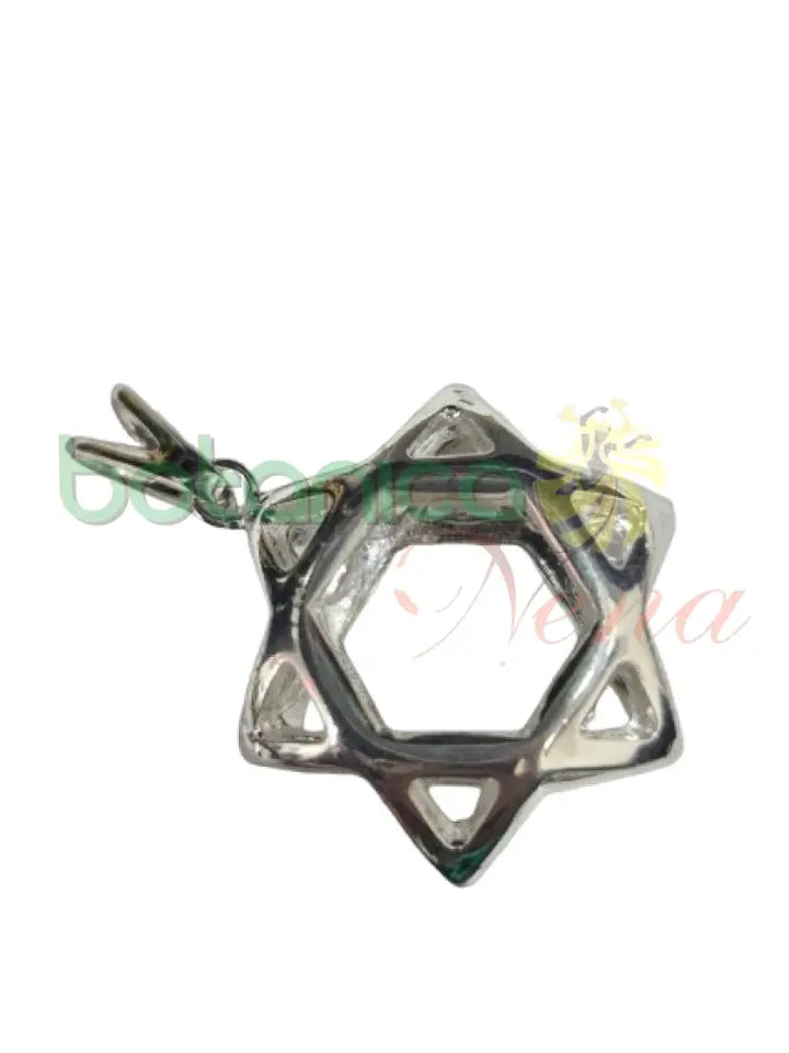 Estrella de David Baño Oro y Plata 1’’H Baño de Plata sin Piedra