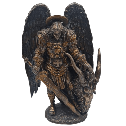 San Miguel de Arcangel de Bronce 13" - Botanica Nena