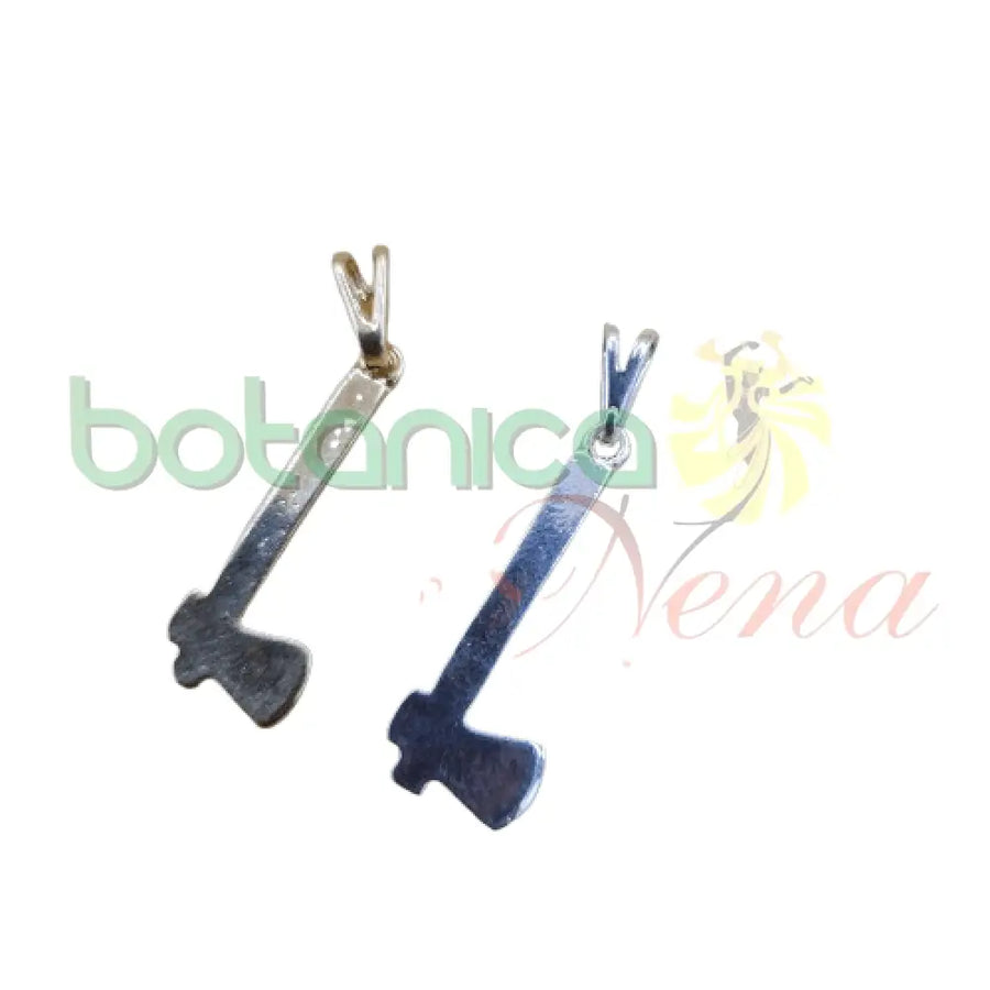 Hacha Sencilla Baño de Oro y de Plata 1.2"H - Botanica Nena