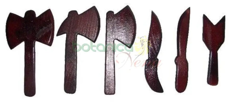 Shango 6-piece de madera ritual tool set