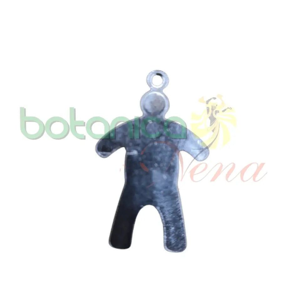 Hombre en metal plateado 1"Alto - Botanica Nena