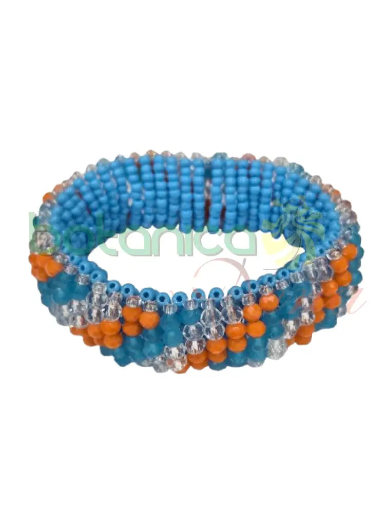 Ilde mazo ifa Babalawo Yemaya Asesu Azul Claro trasparente y naranja