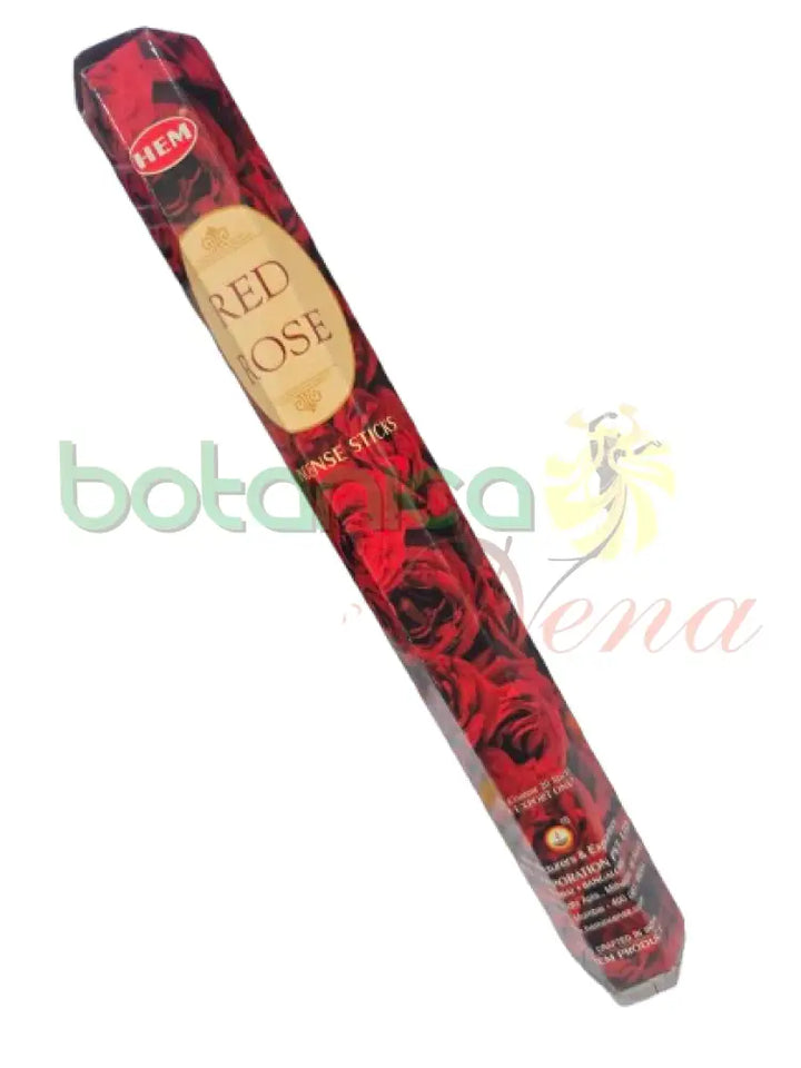 Incienso Rosa Roja Palito Pequeño Caja Roja