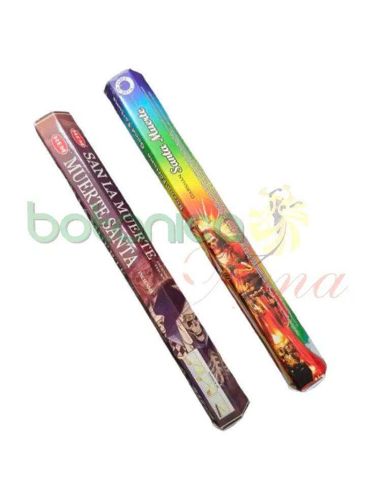 Incienso Santa Muerte. Palito pequeño Caja Marron