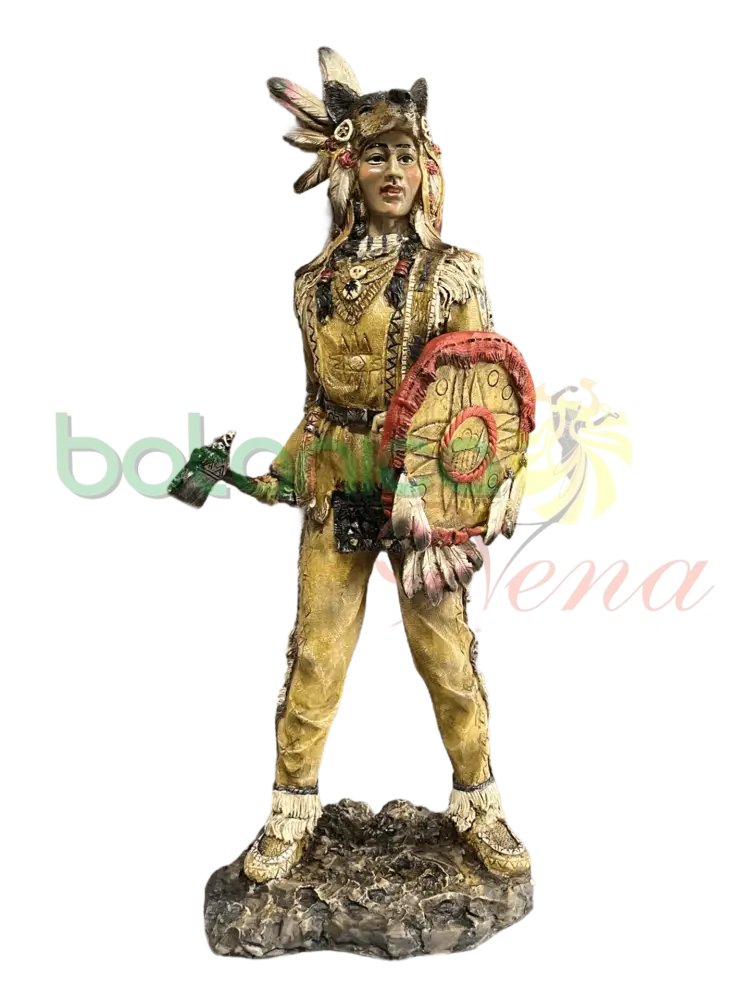 India Con Hacha Y Escudo 17" - Botanica Nena