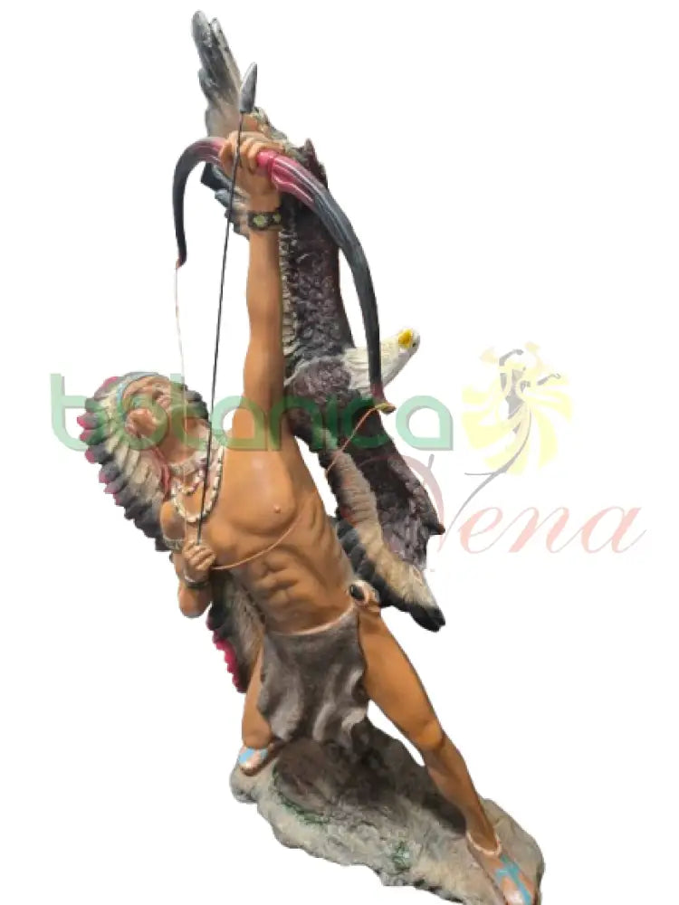 Indio con Aguila Arco y Flecha 23’’