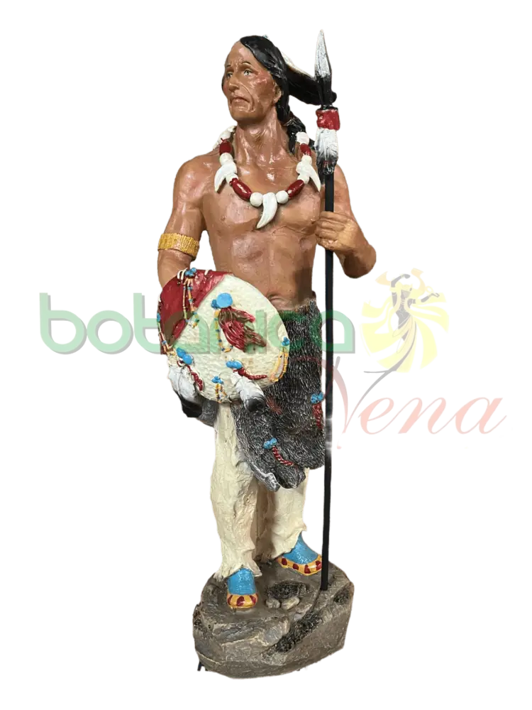 Indio con Escudo y Lanza 18" - Botanica Nena