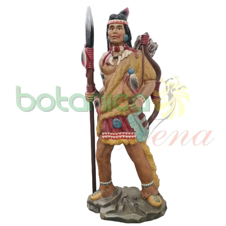 Indio con Lanza y cuchillo 18" - Botanica Nena