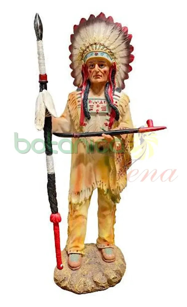 Indio con Lanza y Pipa 18" - Botanica Nena