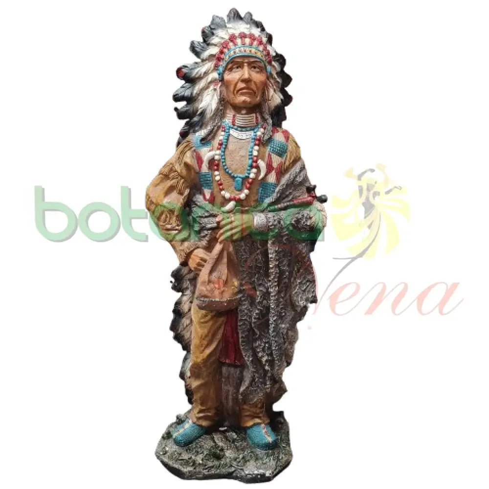 Indio Jefe Con manto y pipa 21" - Botanica Nena
