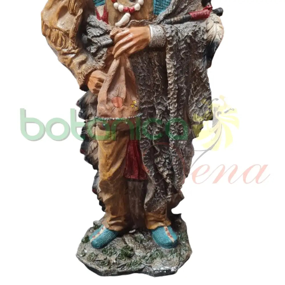Indio Jefe Con manto y pipa 21" - Botanica Nena