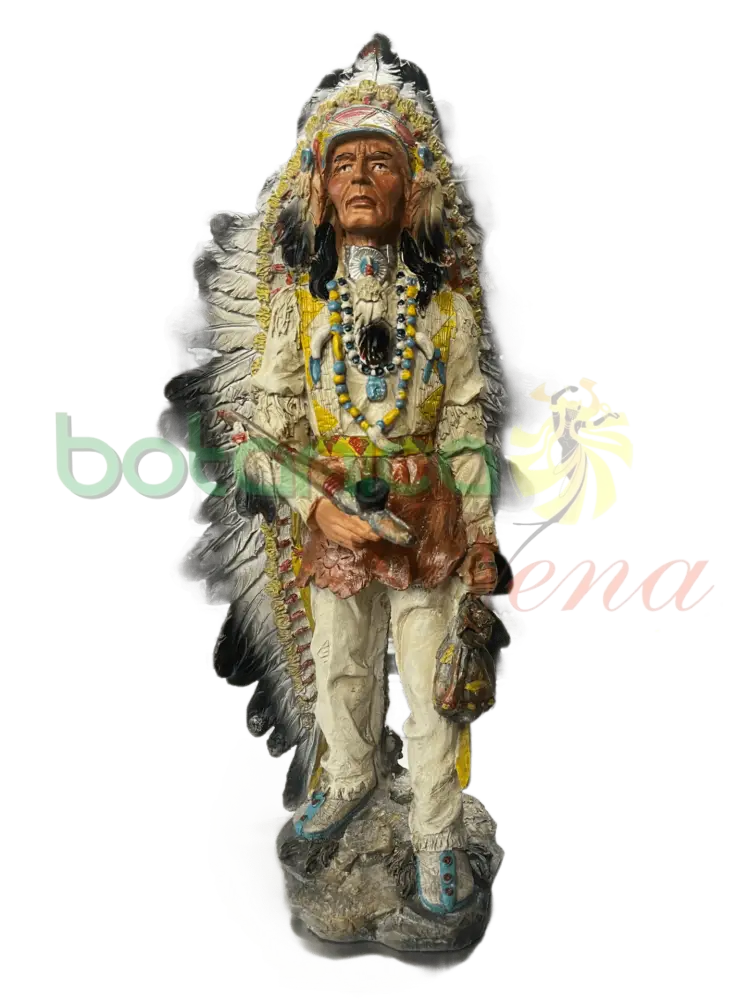Indio Jefe Con Pipa 20"x9" - Botanica Nena