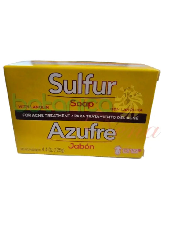 Jabon Azufre 100 gr - Sulfur Glicerine jabón Caja Amarilla