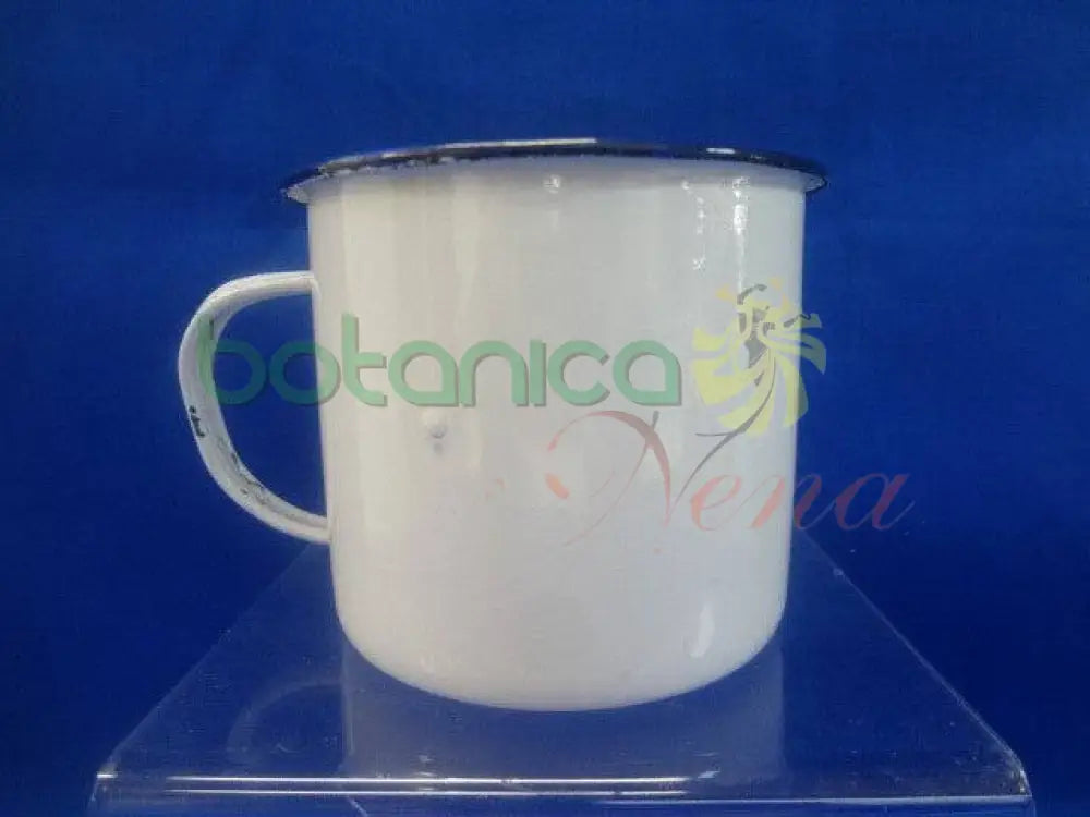 Jarro de metal Esmaltado Blanco - Botanica Nena