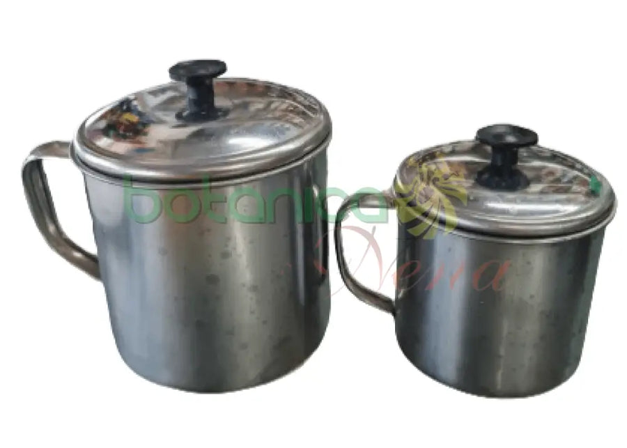 Jarro metal con tapa - Botanica Nena