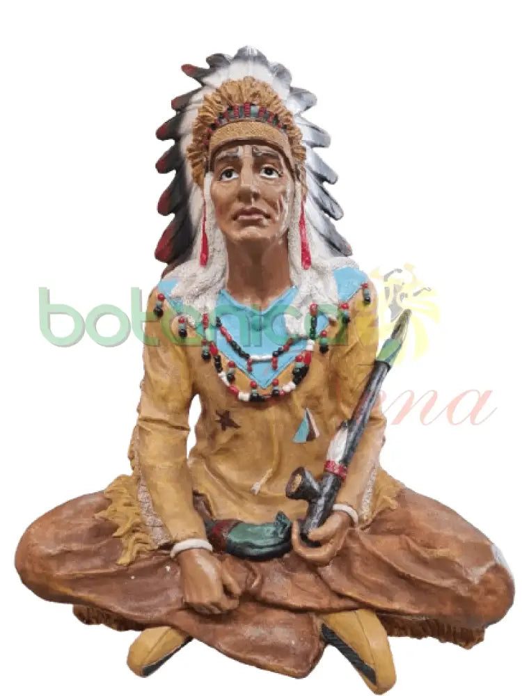 Jefe Indio Sentado Con Pipa - Botanica Nena