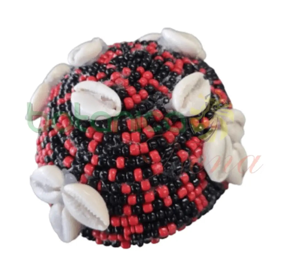 Jicara Coco forrada con cuentas de Eleggua 5" Ancho x 2"Alto aprox. - Botanica Nena