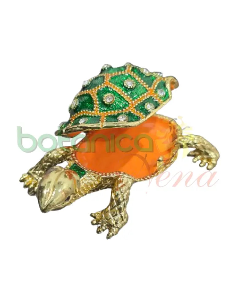 Joyero de Jicotea verde con brillantes