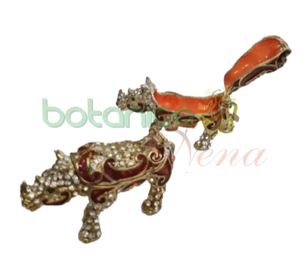 Joyero de Rinoseronte con brillantes - Botanica Nena