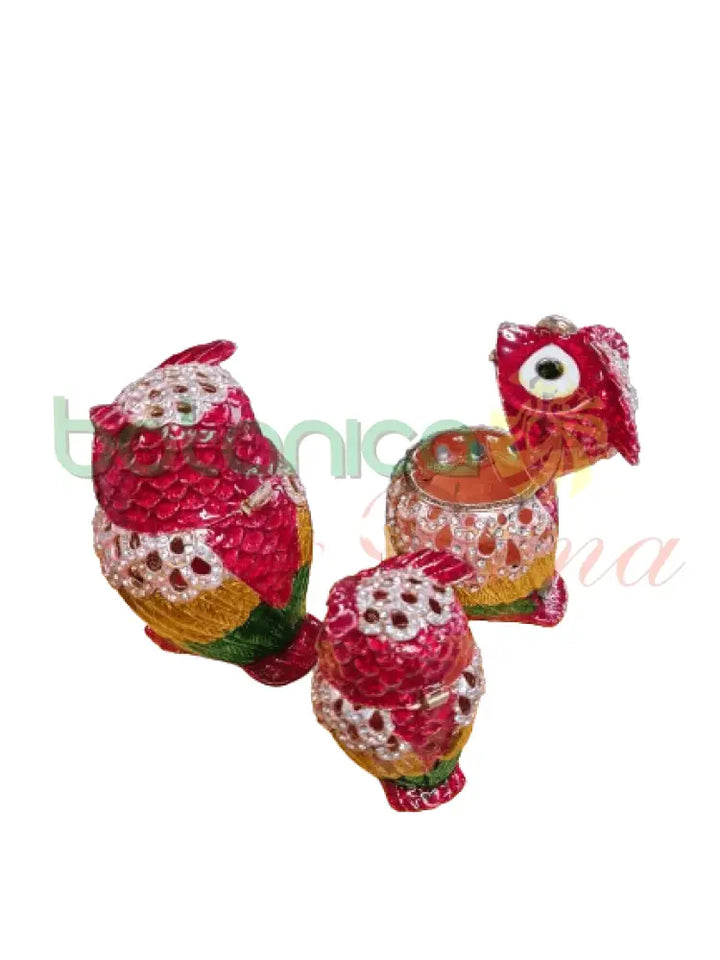 Joyeros Set 3 Buhos con brillantes - Botanica Nena