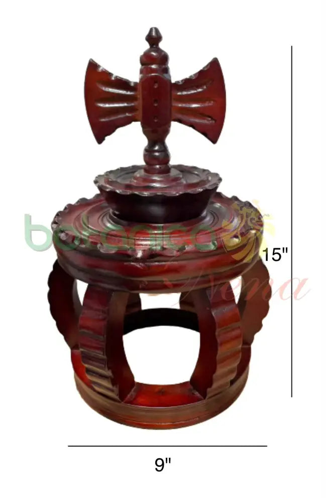 Juego De 3 Piezas De Madera Corona-Hacha-Espada Para Shango - Botanica Nena