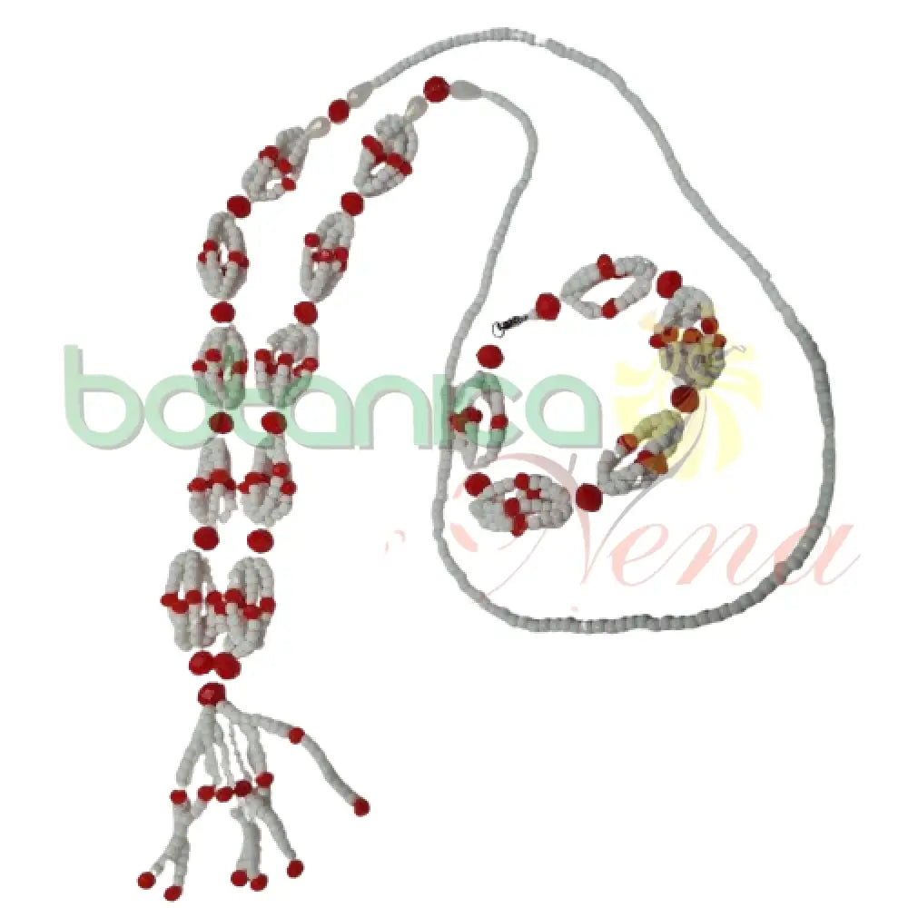 Juego de Ilde y Collar de Cabecera para Obbatala Ayaguna - Botanica Nena