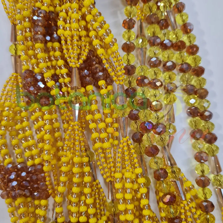 Juego de Ilde y Collar de Cabecera para Oshun - Botanica Nena