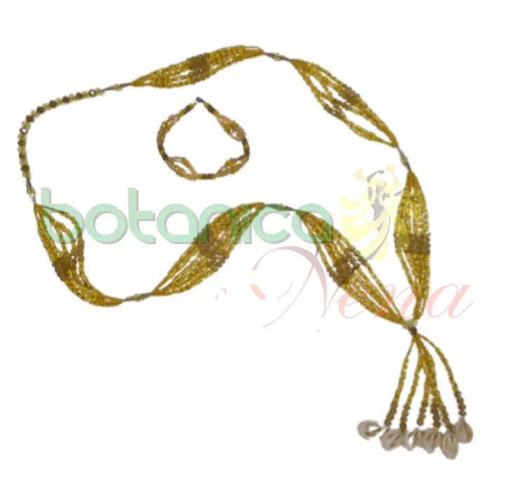 Juego de Ilde y Collar de Cabecera para Oshun - Botanica Nena
