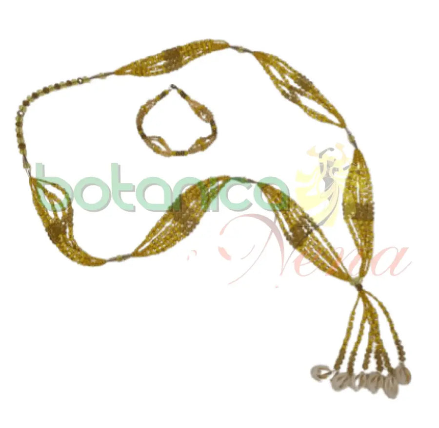 Juego de Ilde y Collar de Cabecera para Oshun - Botanica Nena