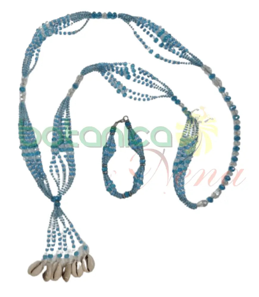 Juego de Ilde y Collar de Cabecera de Yemaya Asesu - Botanica Nena