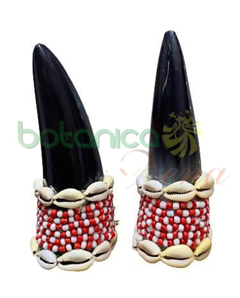 Juego De Tarros Forrados Con Cuentas Para Shango - Botanica Nena