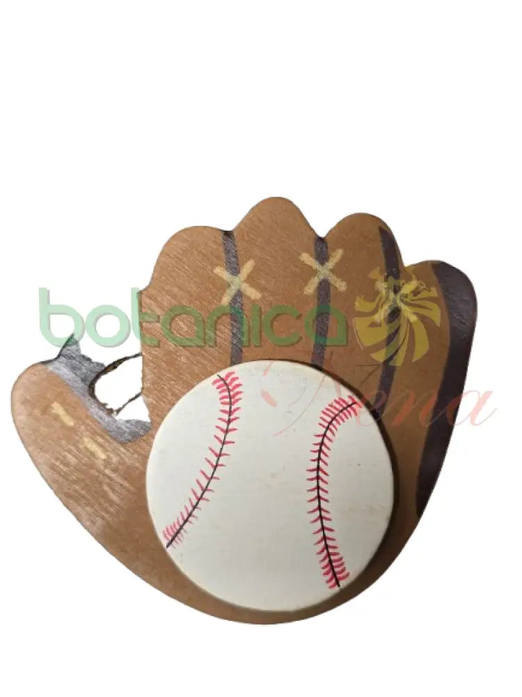 Juguetes en madera planos bola y manopla de beisbol
