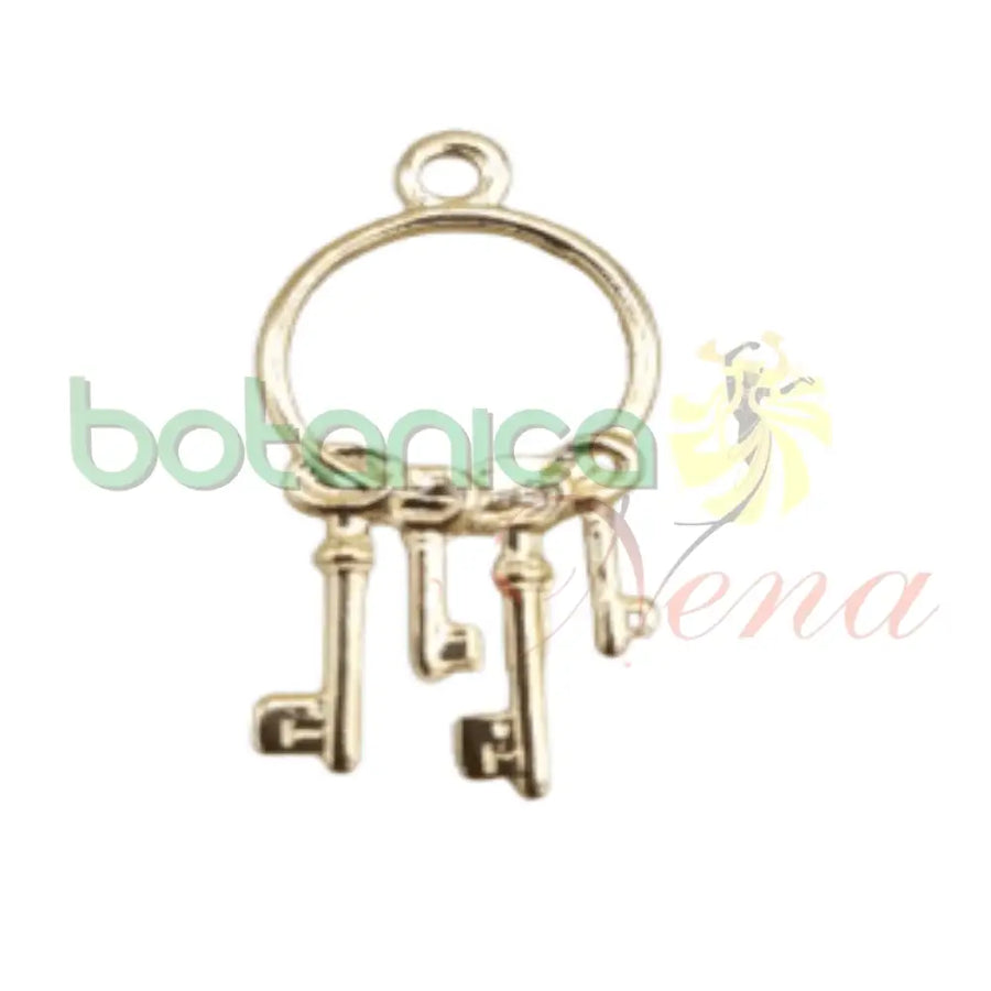 Manojo / set de Llaves metal Mini 0.8"Alto - Botanica Nena