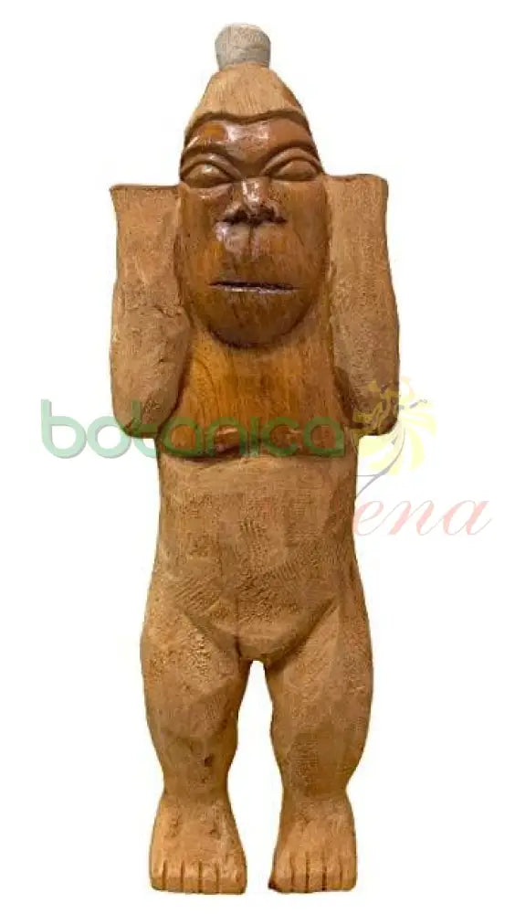 Mono Tallado De Orun Ifa 13"X4"X2" - Botanica Nena
