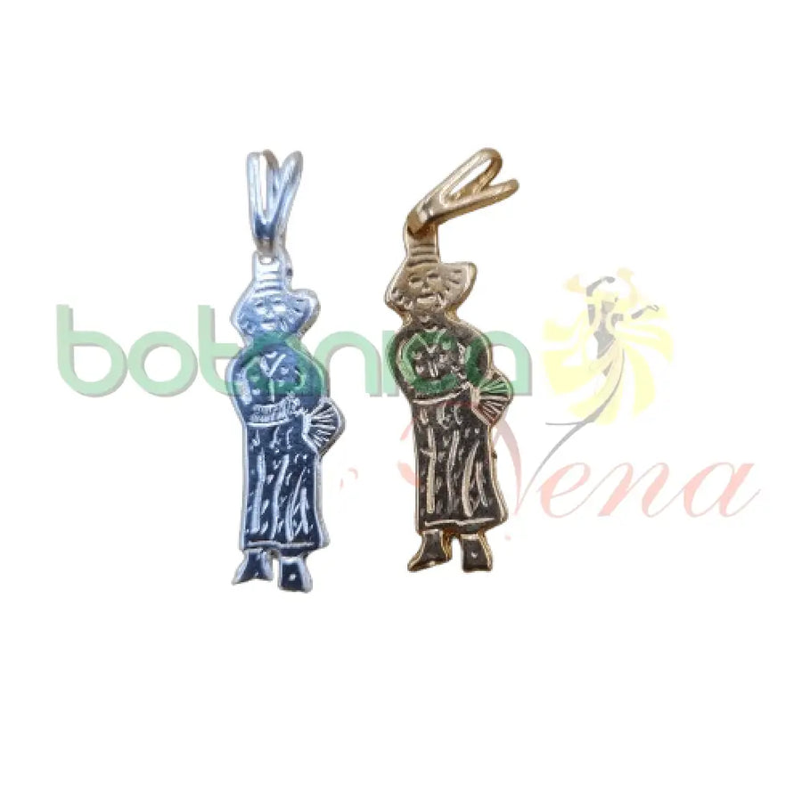 Mujer baño de Plata y Oro 1"H - Botanica Nena