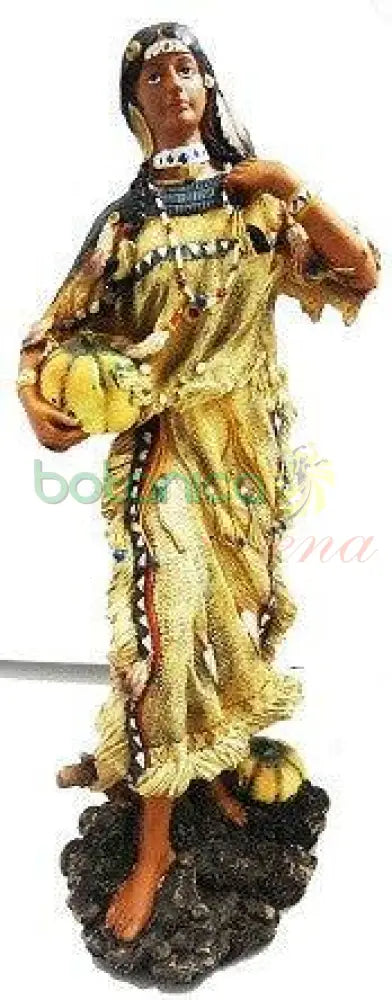 Mujer India con Calabaza. Mediana, 16" Alto x 6" Ancho - Botanica Nena
