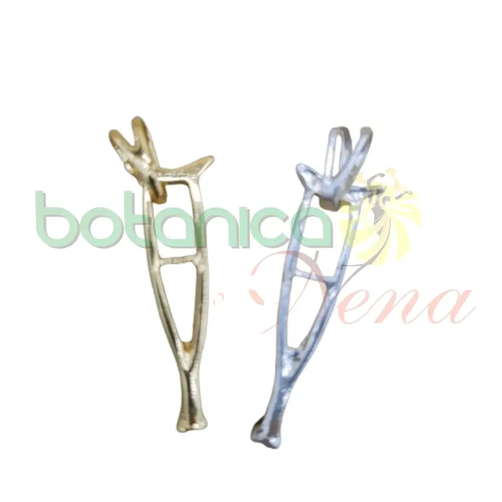 Muleta para San Lazaro 1.2" Baño de Plata  y Oro - Botanica Nena