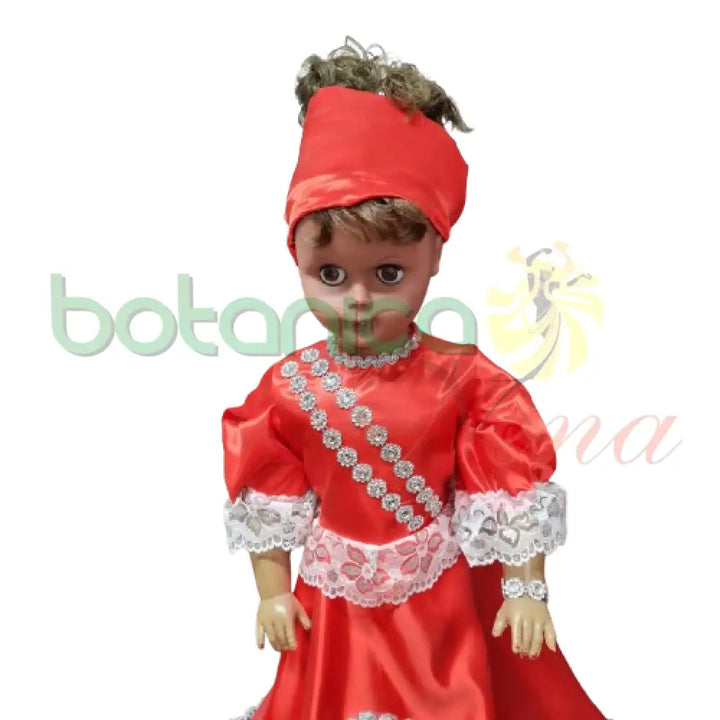 Muñeca Gitana Grande 30" Roja - Botanica Nena