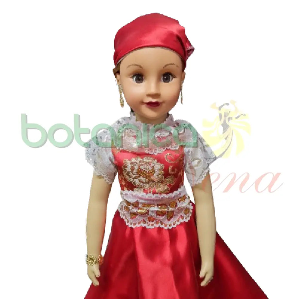 Muñeca Gitana Grande 30" Roja - Botanica Nena