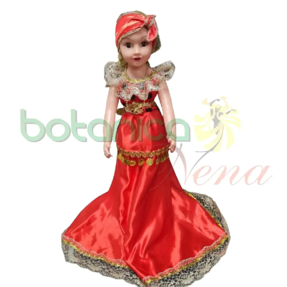Muñeca Gitana Grande 30" Roja - Botanica Nena