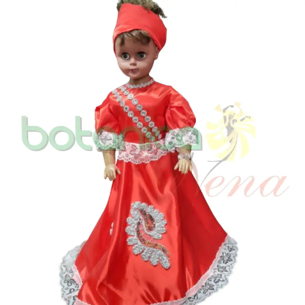 Muñeca Gitana Grande 30" Roja - Botanica Nena