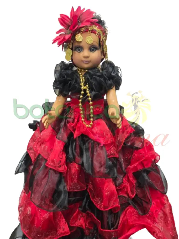 Muñeca Grande 20’’H Rojo y Negro - Eleggua o Gitana