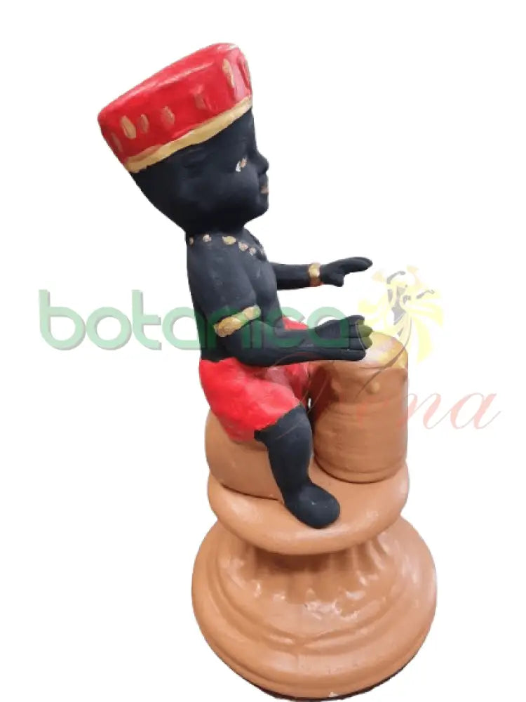 Niño Elegua sentado con tambor 12" - Botanica Nena
