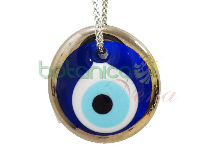 Ojo turco para mal de Ojo con bode colo Plata 4"Alto x 4"Ancho - Botanica Nena